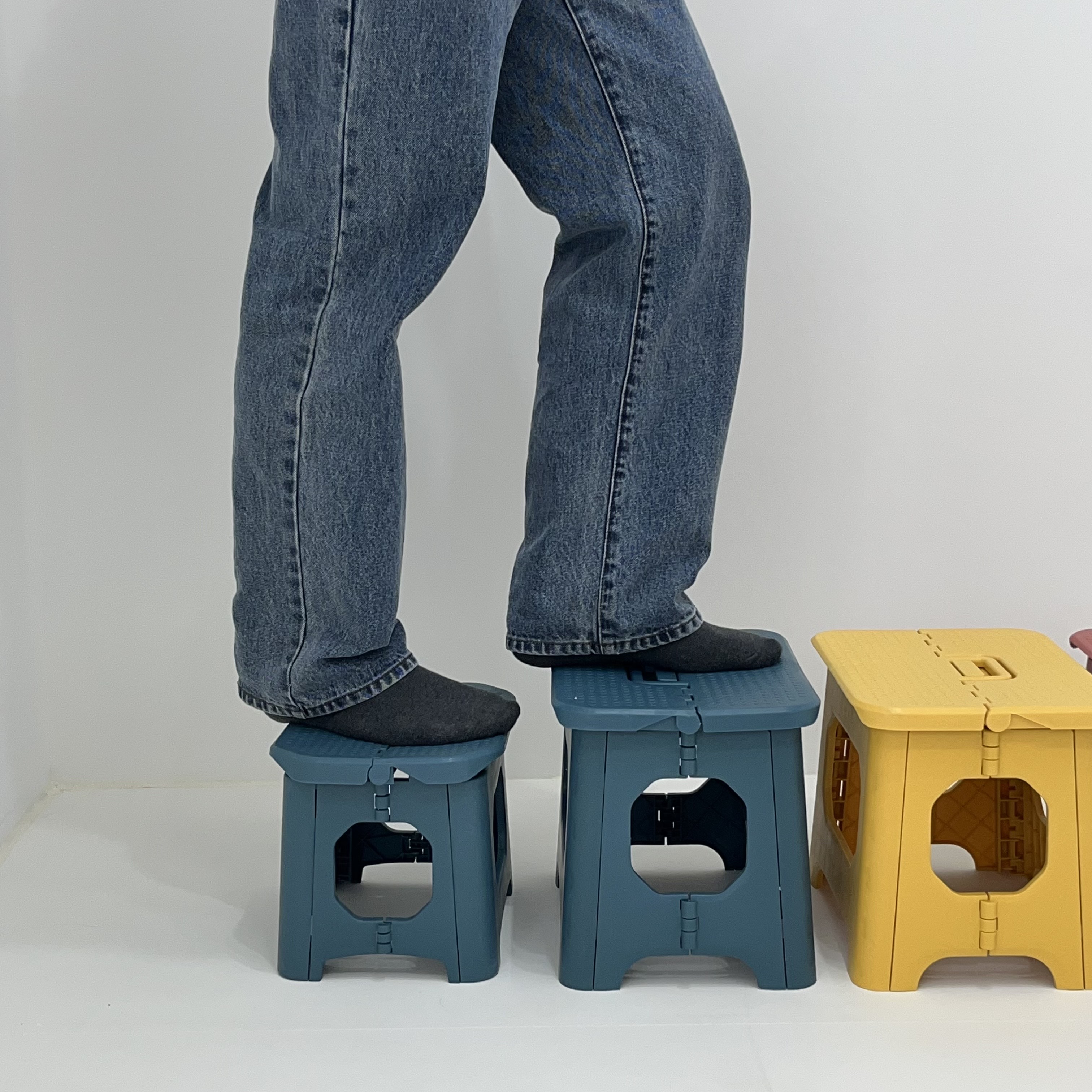 [안전잠금] 접이식의자 간이 폴딩체어 접는 보조 플라스틱의자