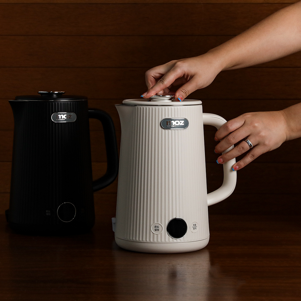 [N배송] 모즈스웨덴 온도조절 전기포트 무선 보온 스텐 1.7리터 화이트