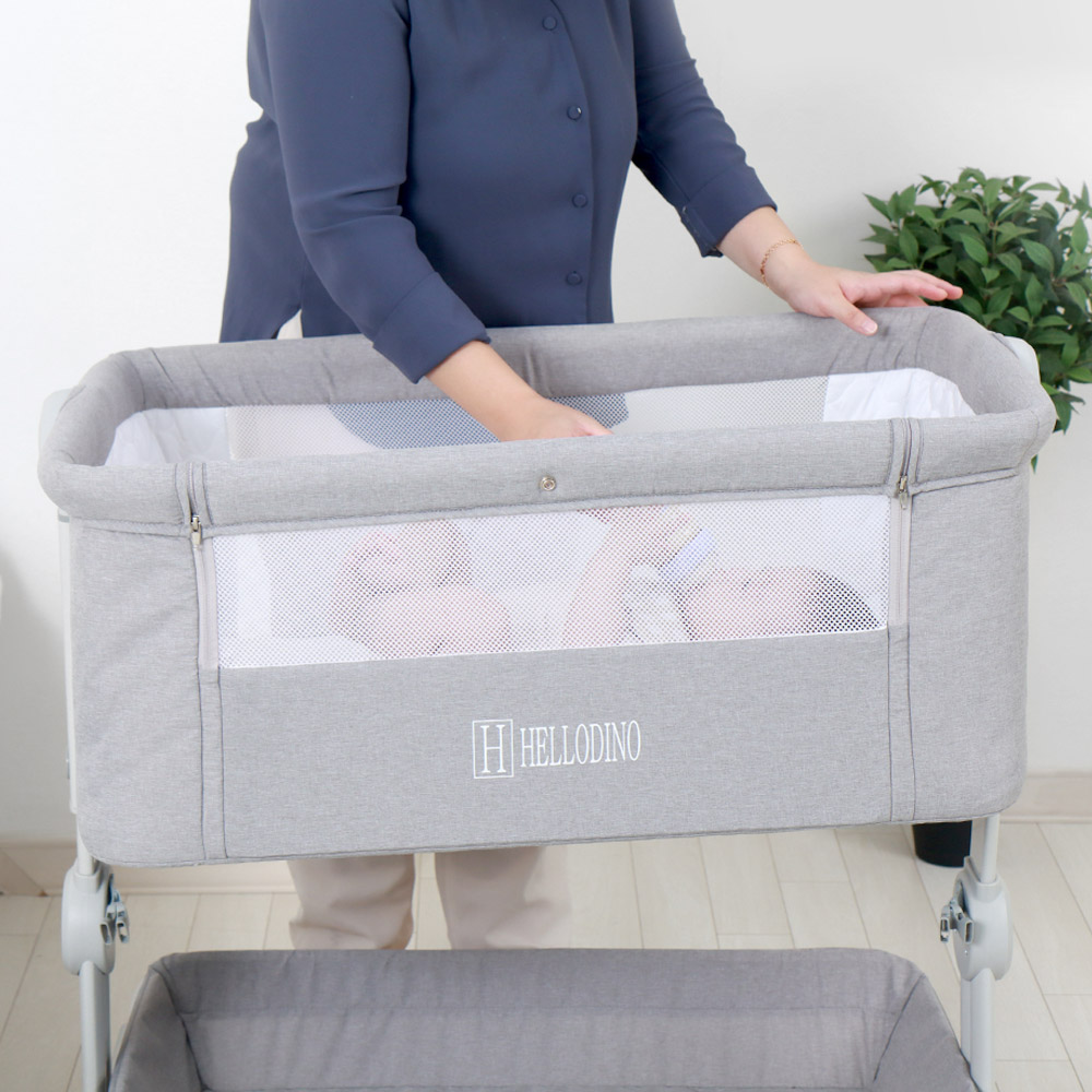 헬로디노 아기침대 프리미엄 Ver 이동식 접이식 신생아 침대
