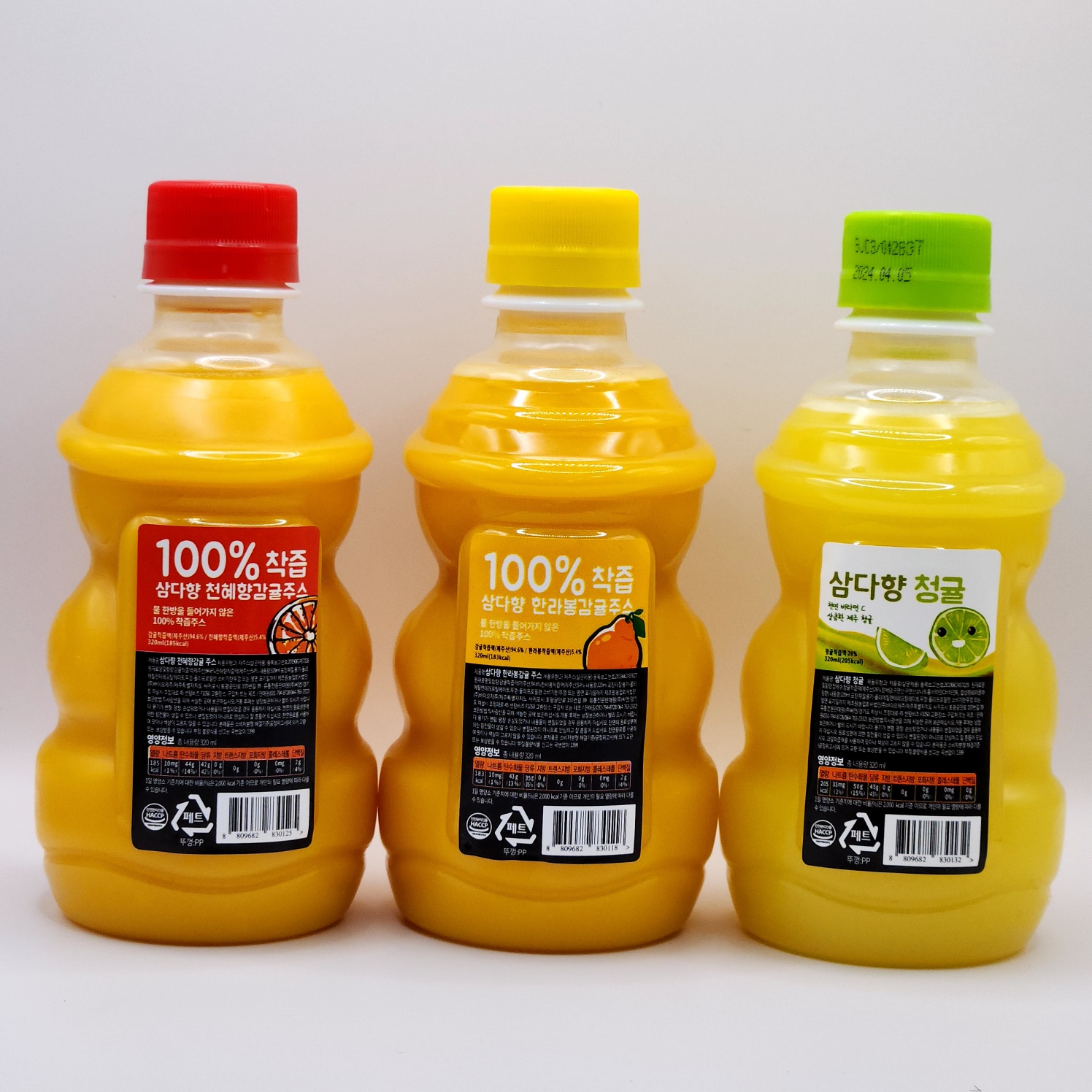 제주 삼다향 착즙 감귤주스 320ml 18개(한라봉6+천혜향6+청귤6) - 상품 이미지