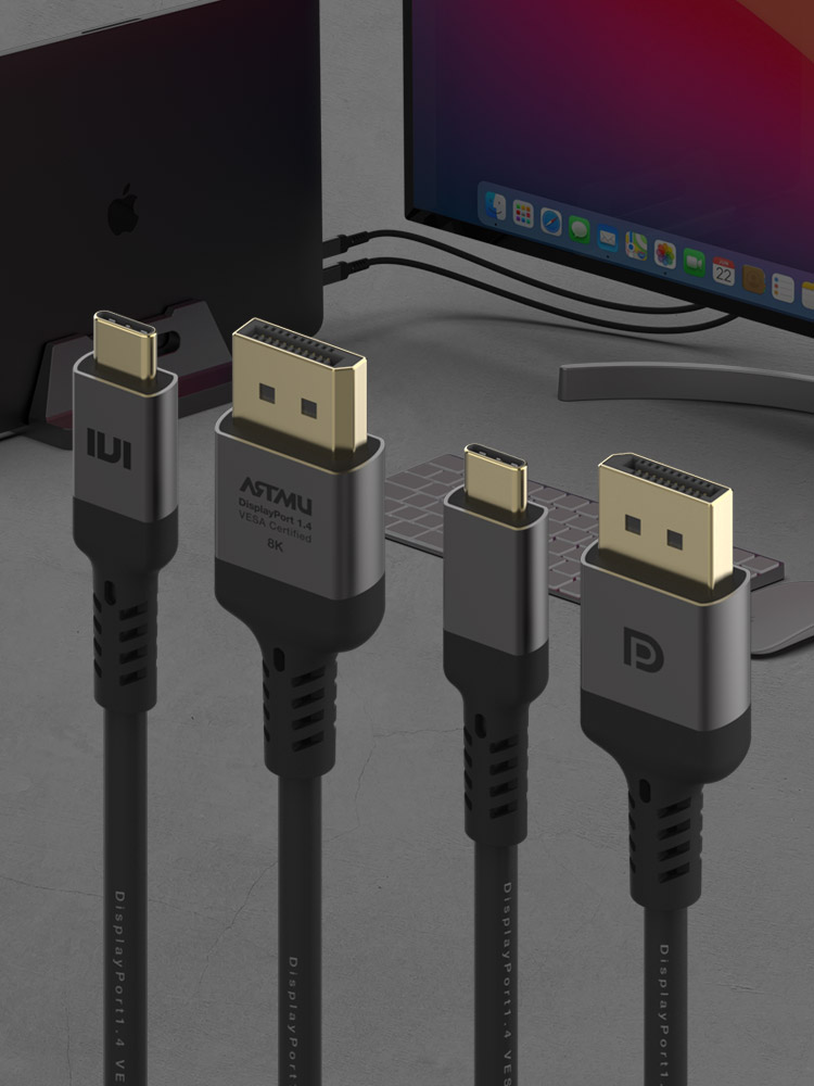 VESA 인증 C타입 to DP 1.4 8K DisplayPort 케이블 1m