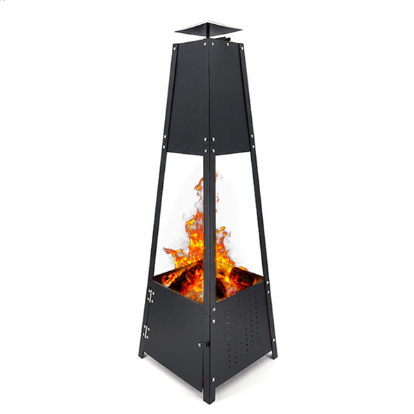 불멍화로대 감성 화목난로 캠핑 테라스 마당 펜션 야외 화로 피라미드형 멍캠핑