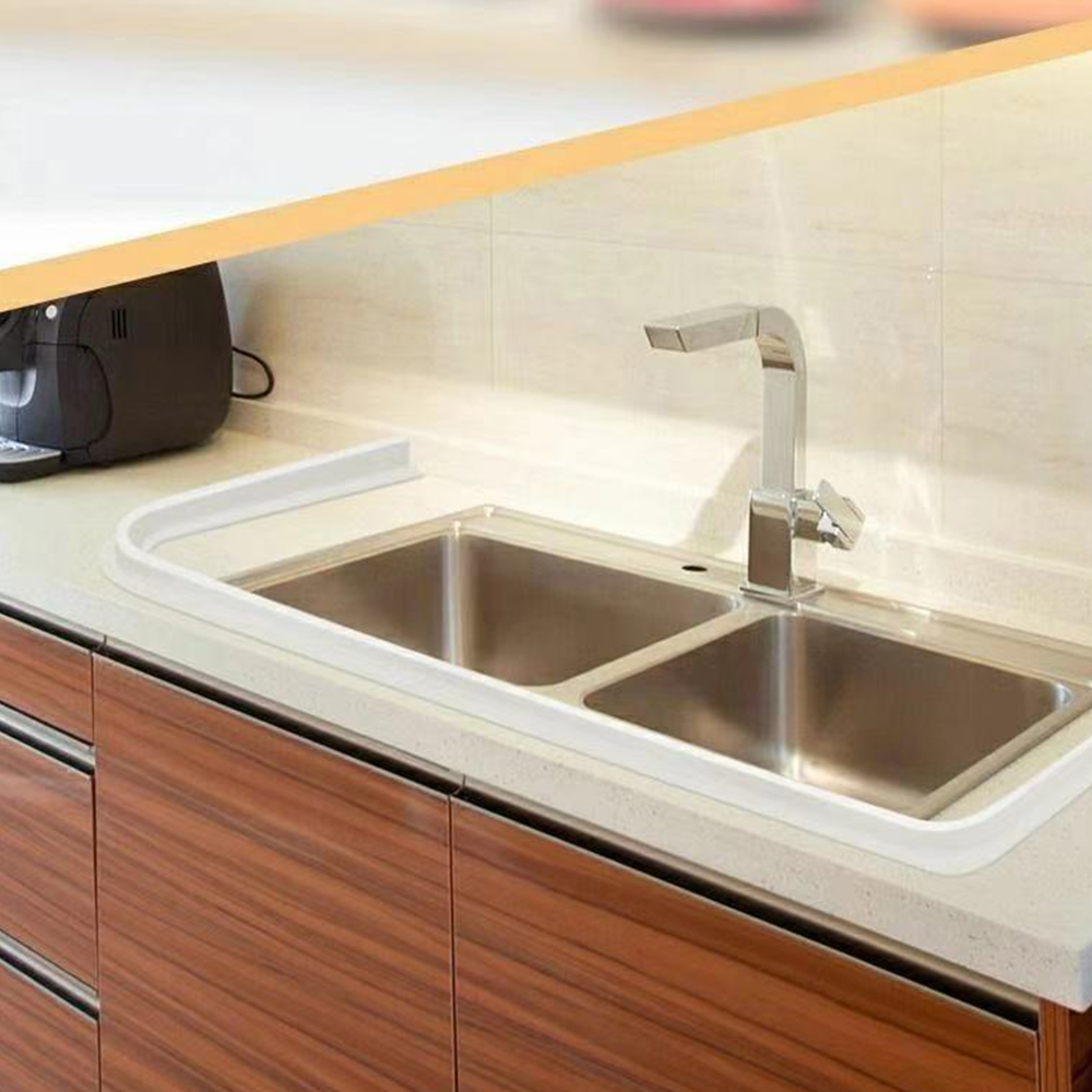 간편접착 실리콘 싱크대물막이 2M 싱크대 물받이가림막 물튀김방지