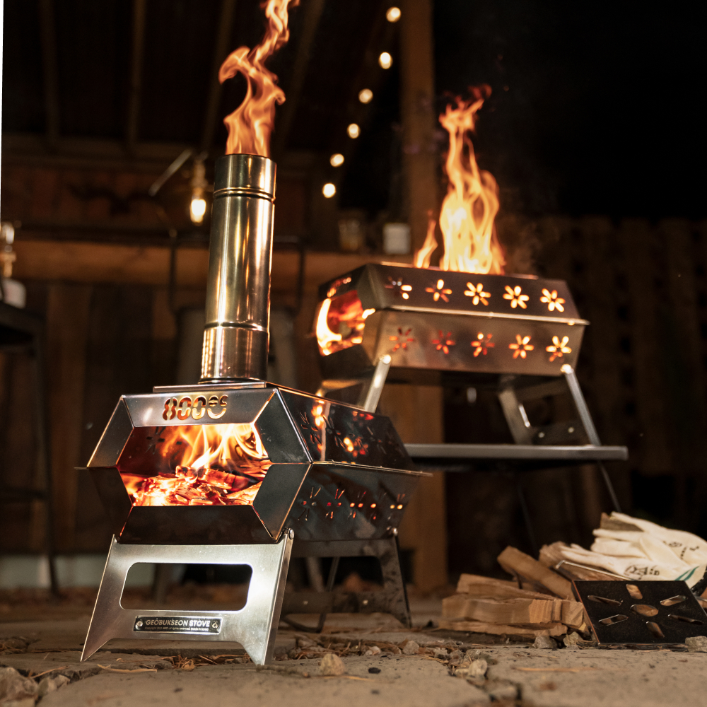 800도씨 캠핑 거북선 화로대 연통 세트 바베큐 그릴 불멍 접이식 화로