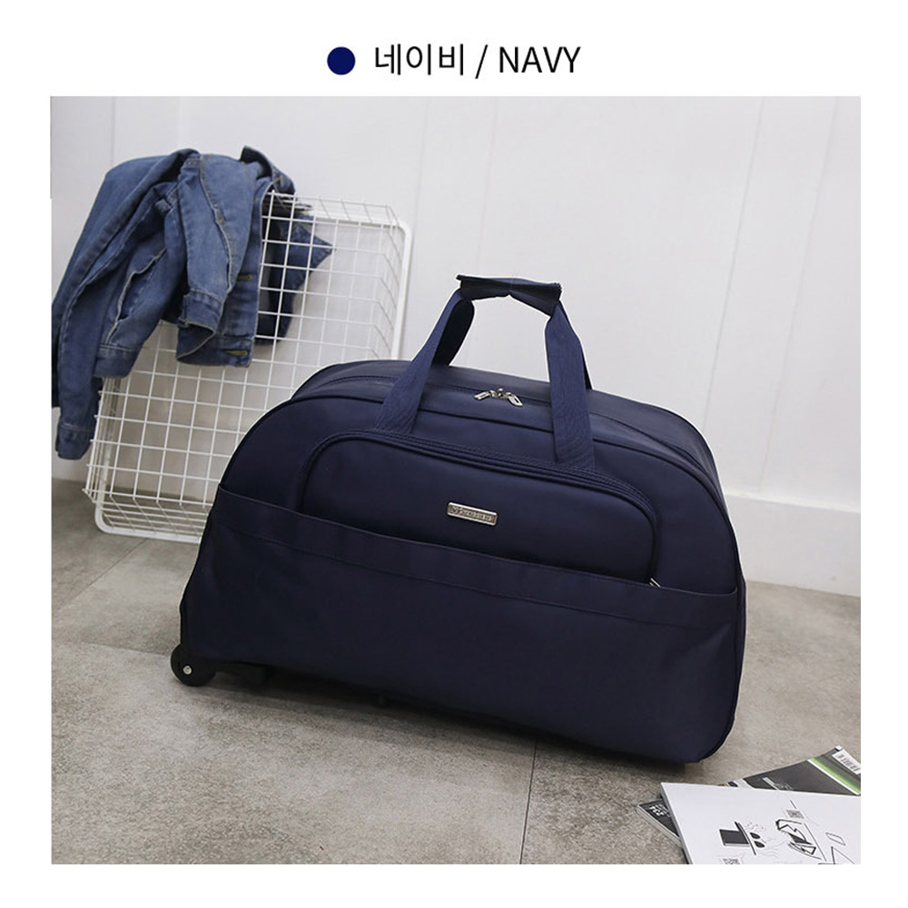 바퀴달린 캐리어 보스턴백 1박 2일 여행 캐리어 옷가방 짐가방 편리한 여행용 보스톤 가방 - 상세 이미지 5