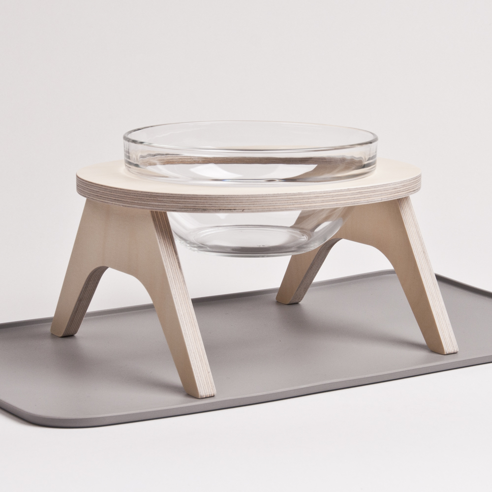 아쭈 고양이 물그릇 수반 강아지 밥그릇 유리식기 대형 세트