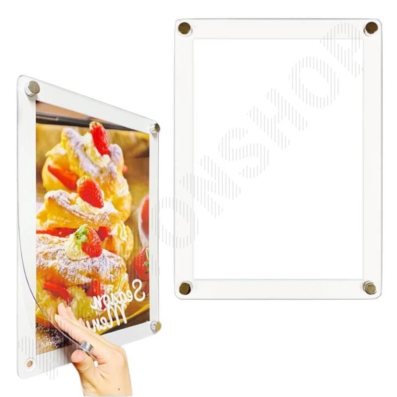 아크릴 다보액자 개폐형 A4 사이즈 자석 액자 WT 세로