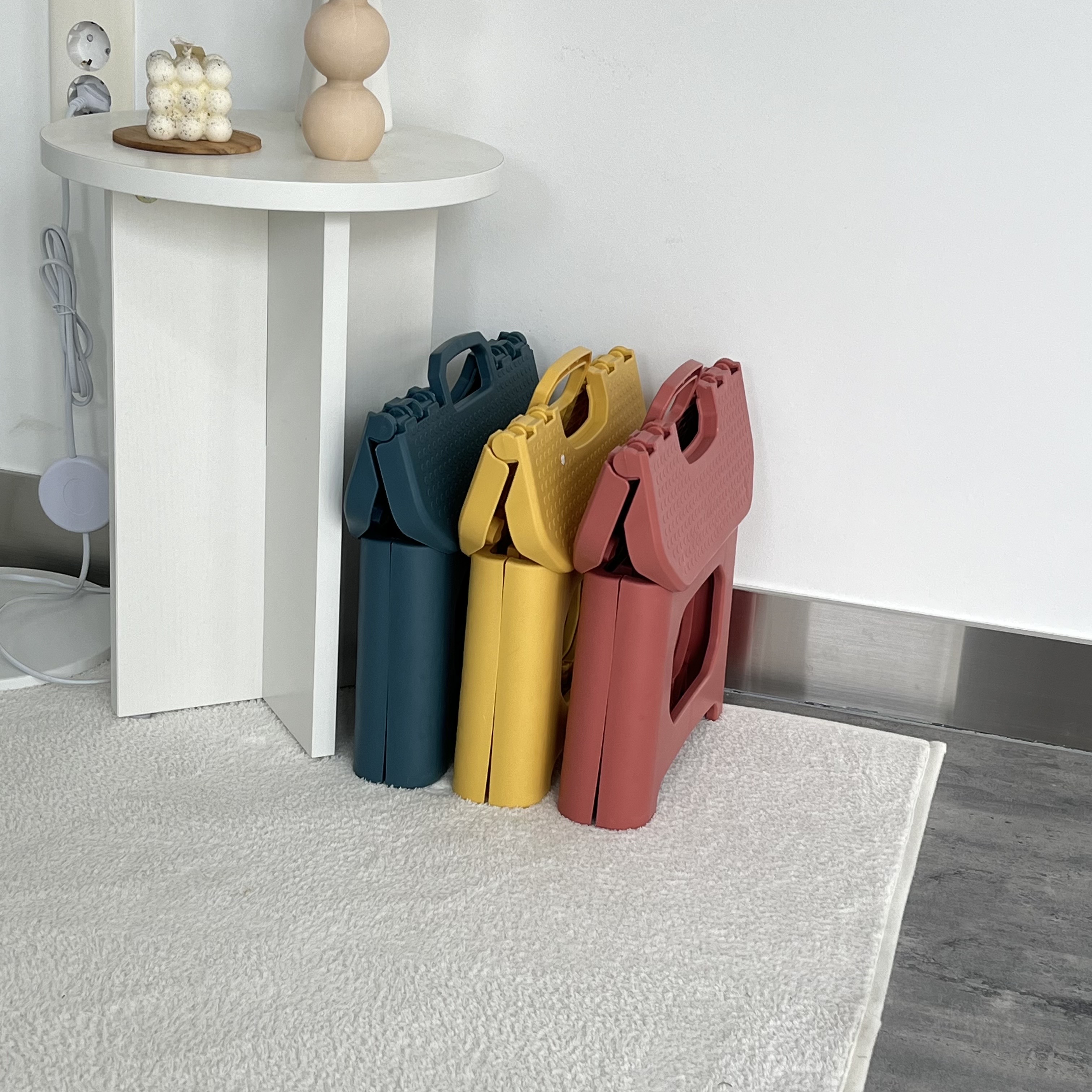 [안전잠금] 접이식의자 간이 폴딩체어 접는 보조 플라스틱의자