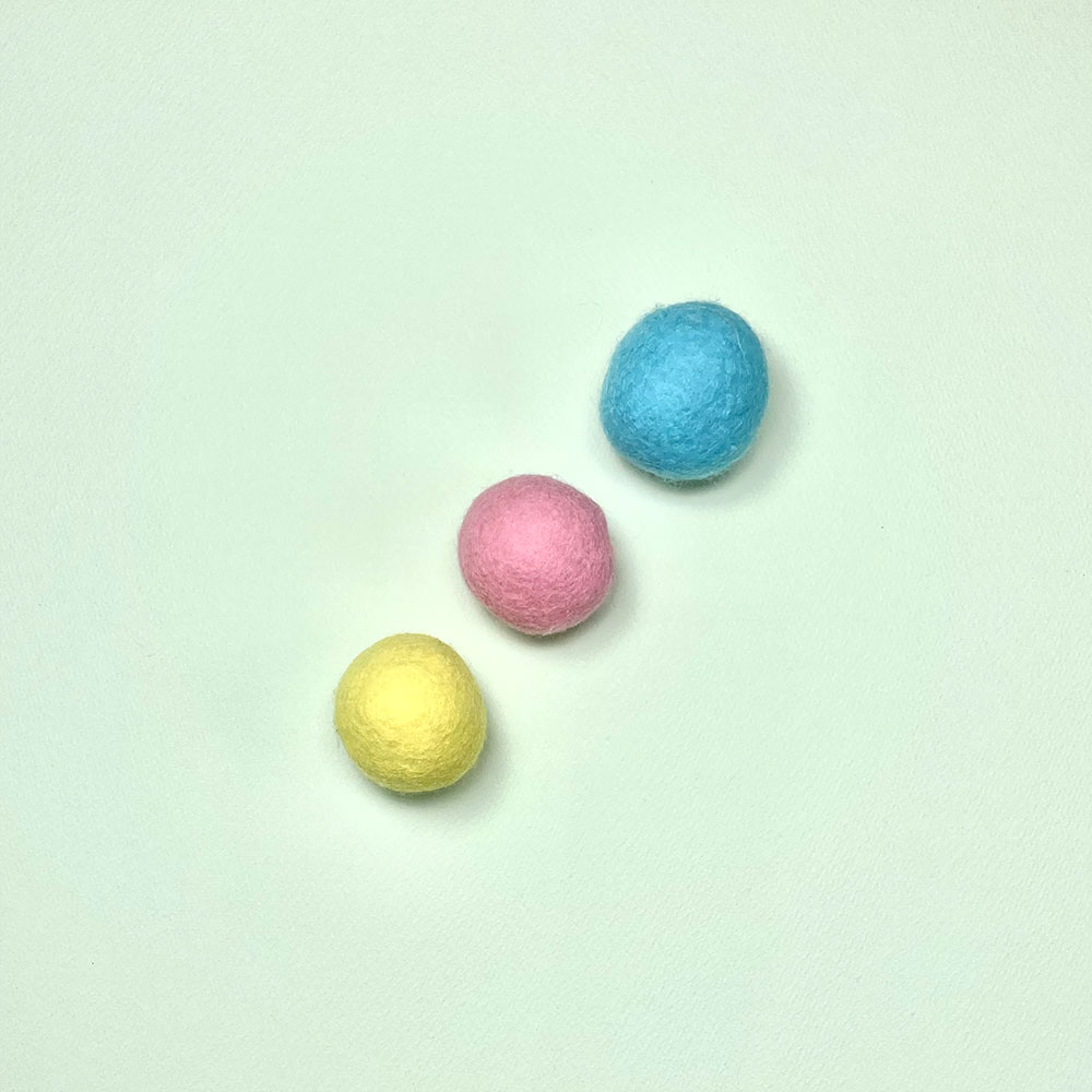 펫케어 고양이 장난감 양모볼 캣닢 공 캣드리볼 3개입 이미지 2