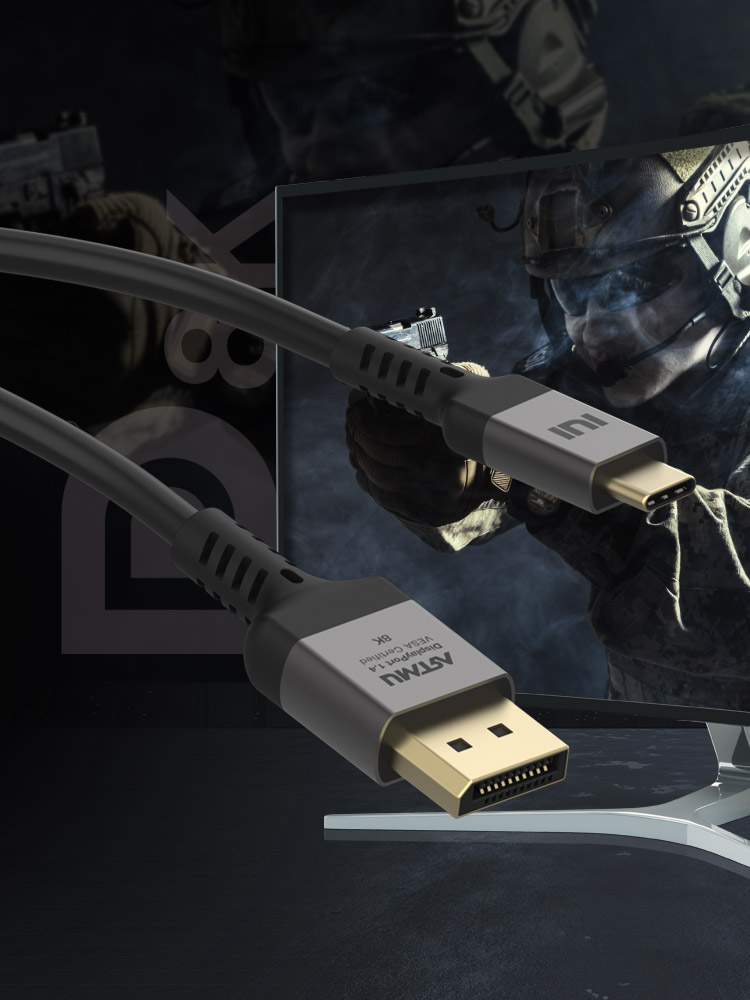 VESA 인증 C타입 to DP 1.4 8K DisplayPort 케이블 1m