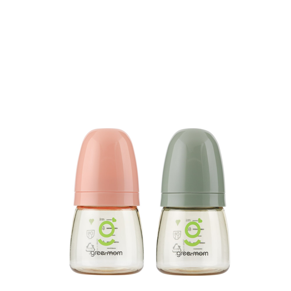 [트윈팩] 그린맘 베이직 PPSU 슬림형 60ml 노꼭지 젖병 - 상품 이미지