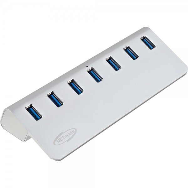 강원전자 넷메이트 USB3.2 7포트 허브 (실버) NM-UT327S - 상세 이미지 2