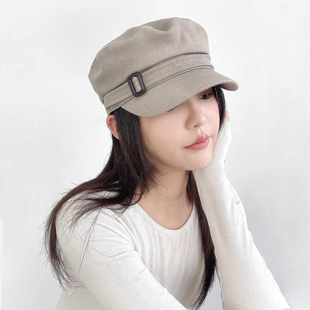 세르 벨티드 여성 가을 뉴스보이 마도로스 헌팅캡 - 상세 이미지 3