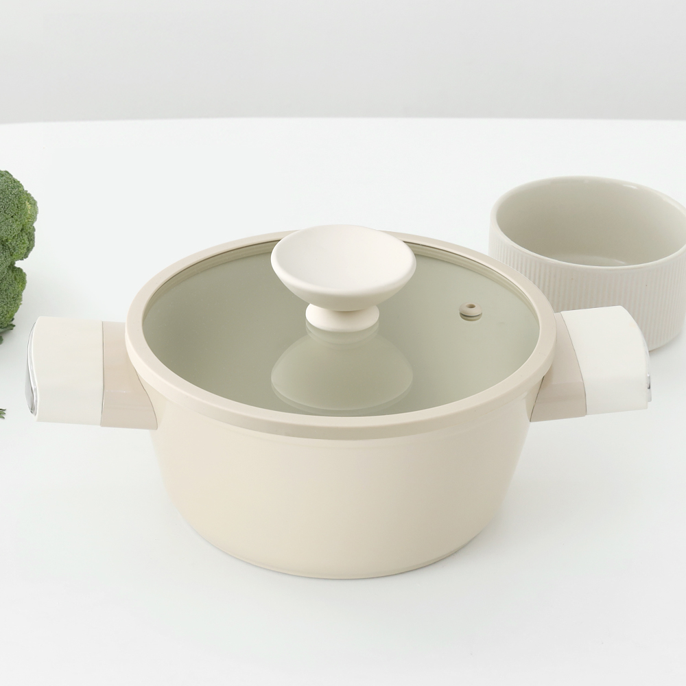 코지 크림 IH 풀 인덕션 냄비 전골 24cm - 상세 이미지 3