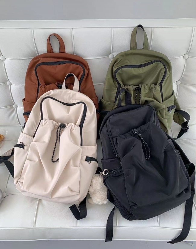 가벼운 나일론 텀블러 스트링 백팩 캐쥬얼 데일리 여행 가방