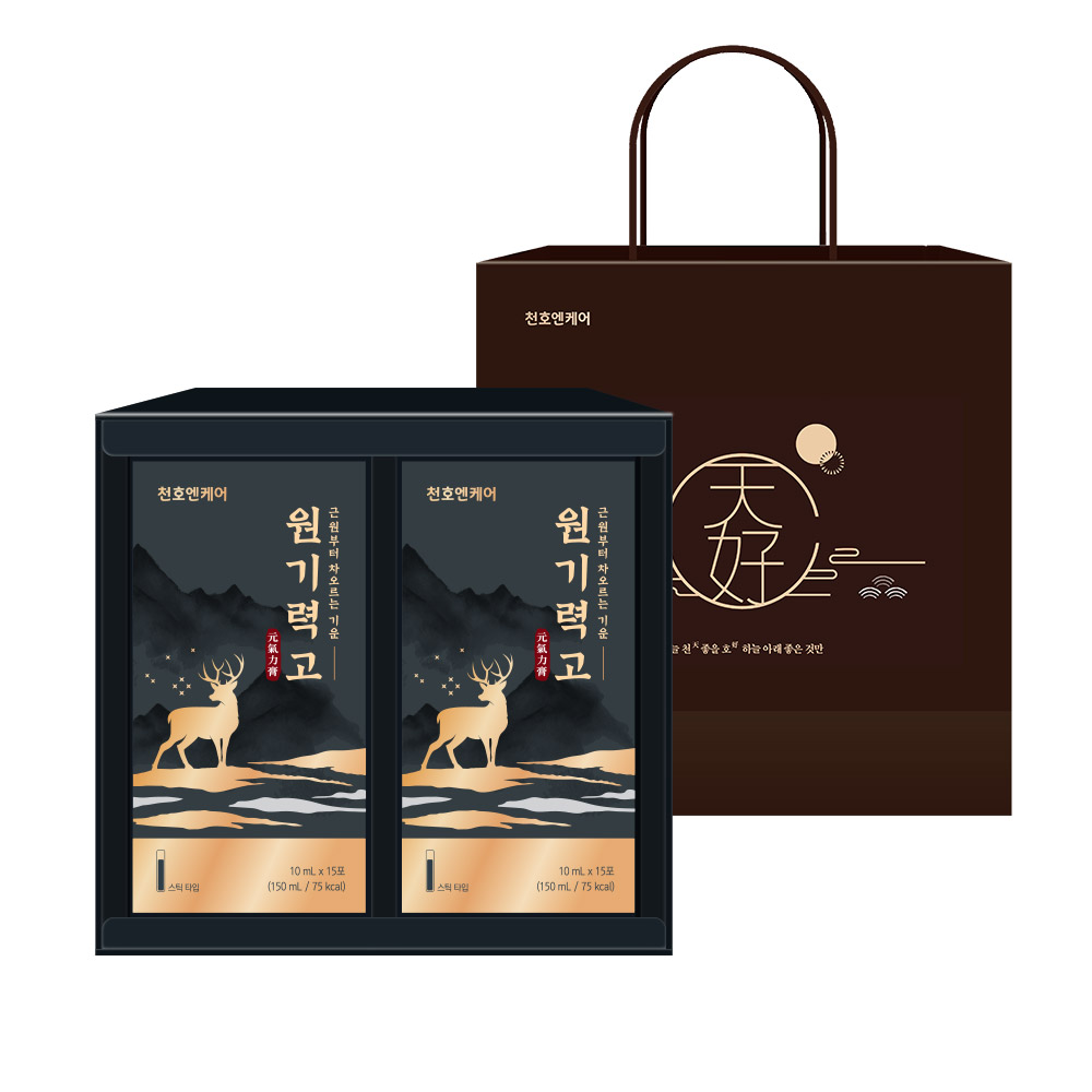 [네이버단독] 천호엔케어 블랙마카 녹용 홍삼 진액 스틱 원기력고 30포 X 1박스 - 상세 이미지 2