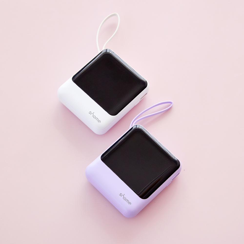 시홈 고속충전 휴대용 미니 일체형 보조배터리 10000mAh