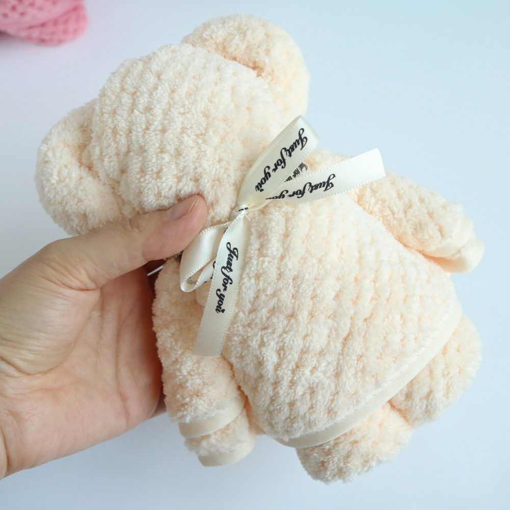 니즈엘 고리 수건 곰 타올(대) 75x35 어린이집 생일 답례품 반투명 가방(소) 이미지 7