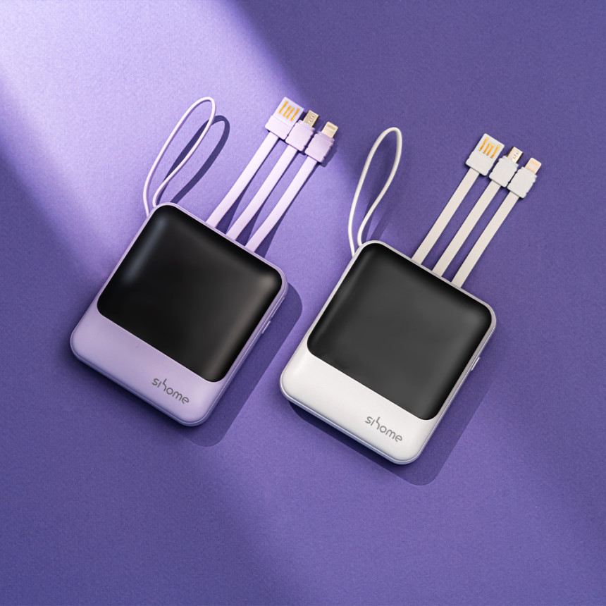 시홈 기내반입 고속충전 휴대용 미니 일체형 보조배터리 10000mAh 사진 3