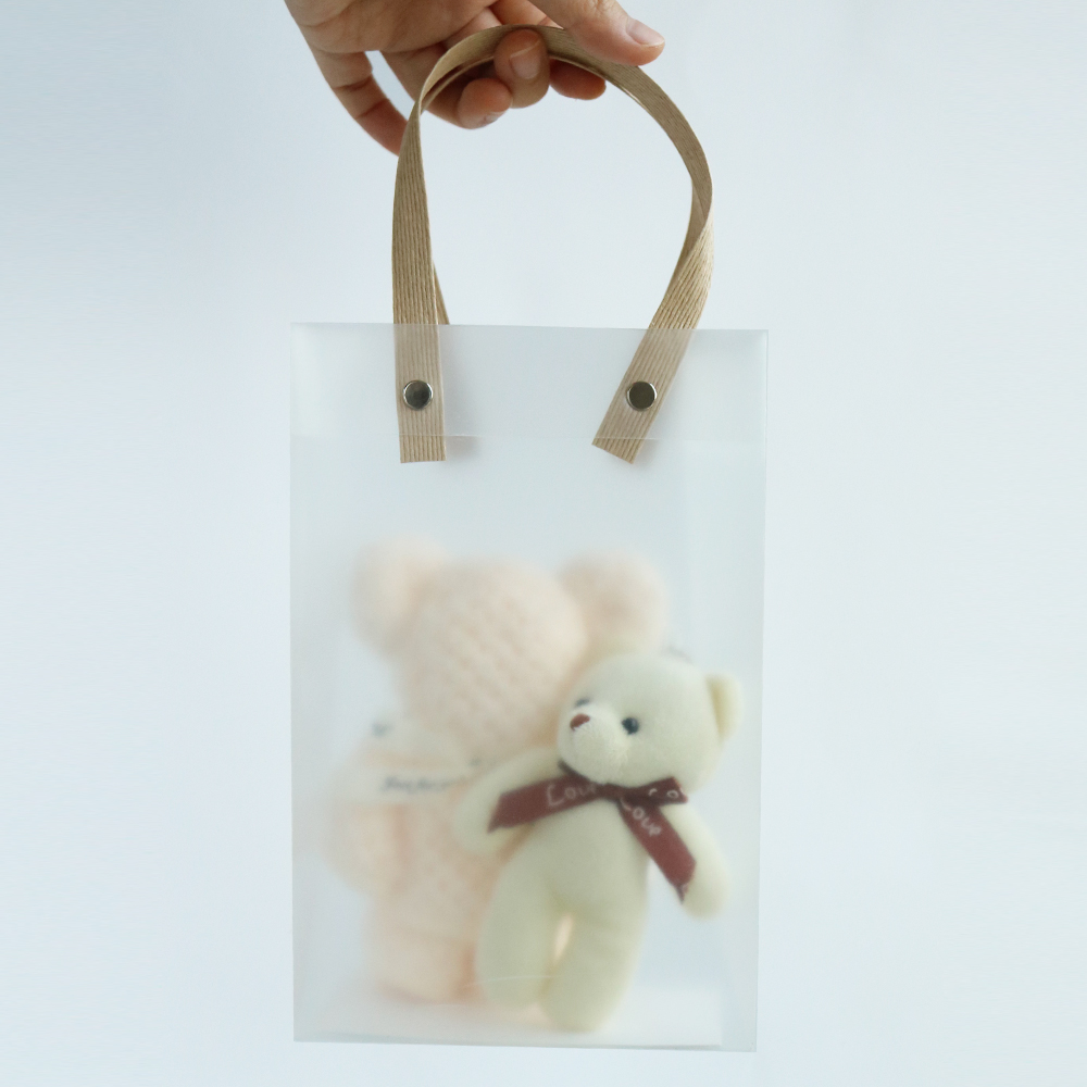 니즈엘 고리 수건 곰 타올(소) 30x30+키링 어린이집 생일 답례품 반투명 가방(소) - 상세 이미지 5