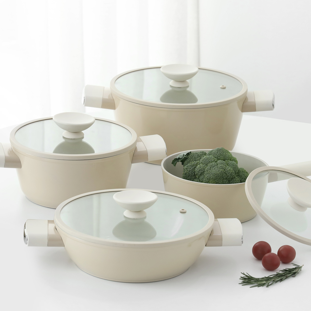 코지 크림 IH 풀 인덕션 냄비 전골 24cm - 상세 이미지 5