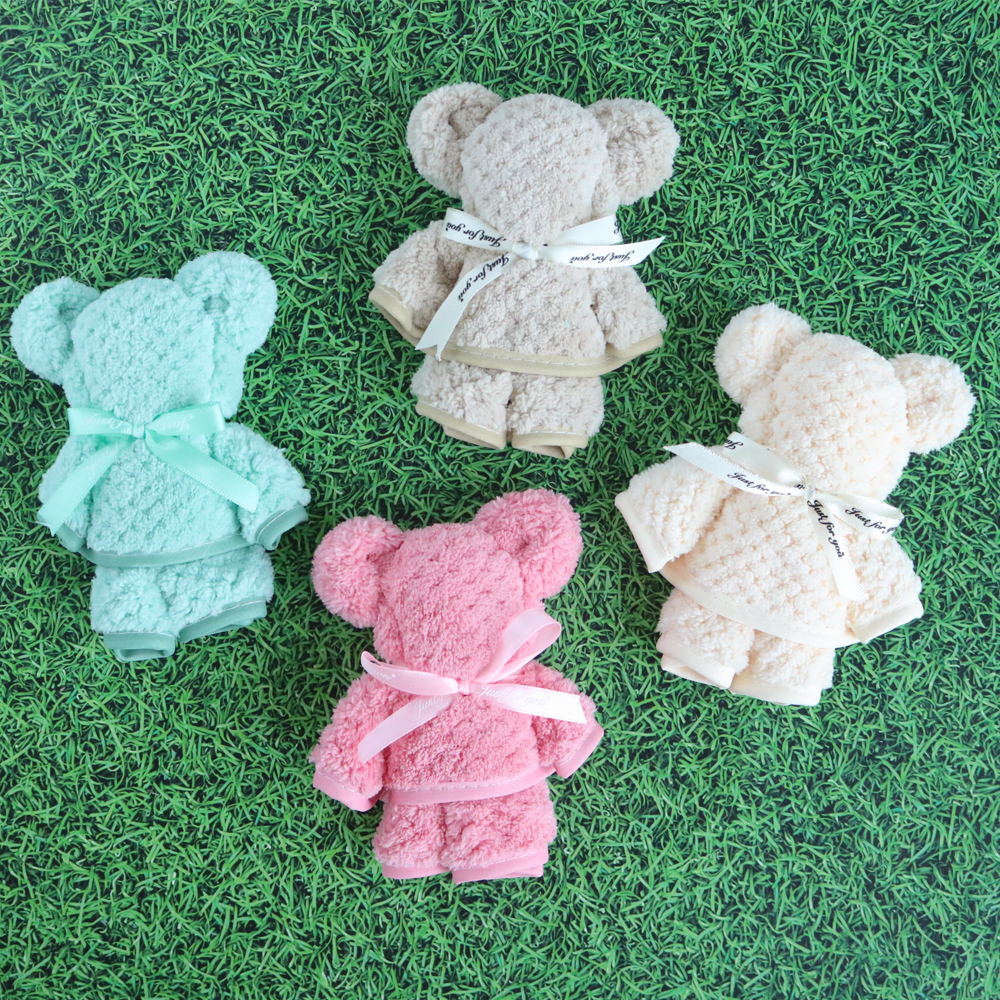 니즈엘 고리 수건 곰 타올(소) 30x30+키링 어린이집 생일 답례품 반투명 가방(소) 이미지 7