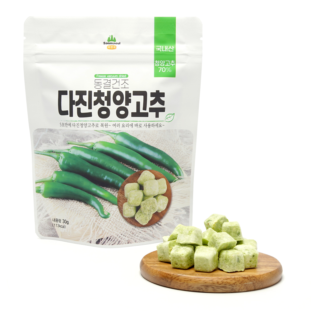 동결건조 다진 조미 블럭 청양고추, 30g, 1개 - 상품 이미지
