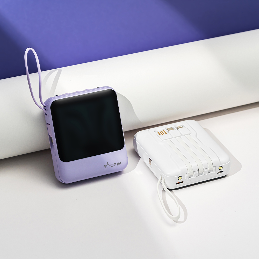 시홈 고속충전 휴대용 미니 일체형 보조배터리 10000mAh