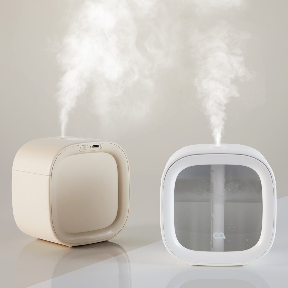 오아 스퀘어 무선 미니 가습기 탁상용 사무실 휴대용 소형 책상 usb 캠핑 필터 충전식