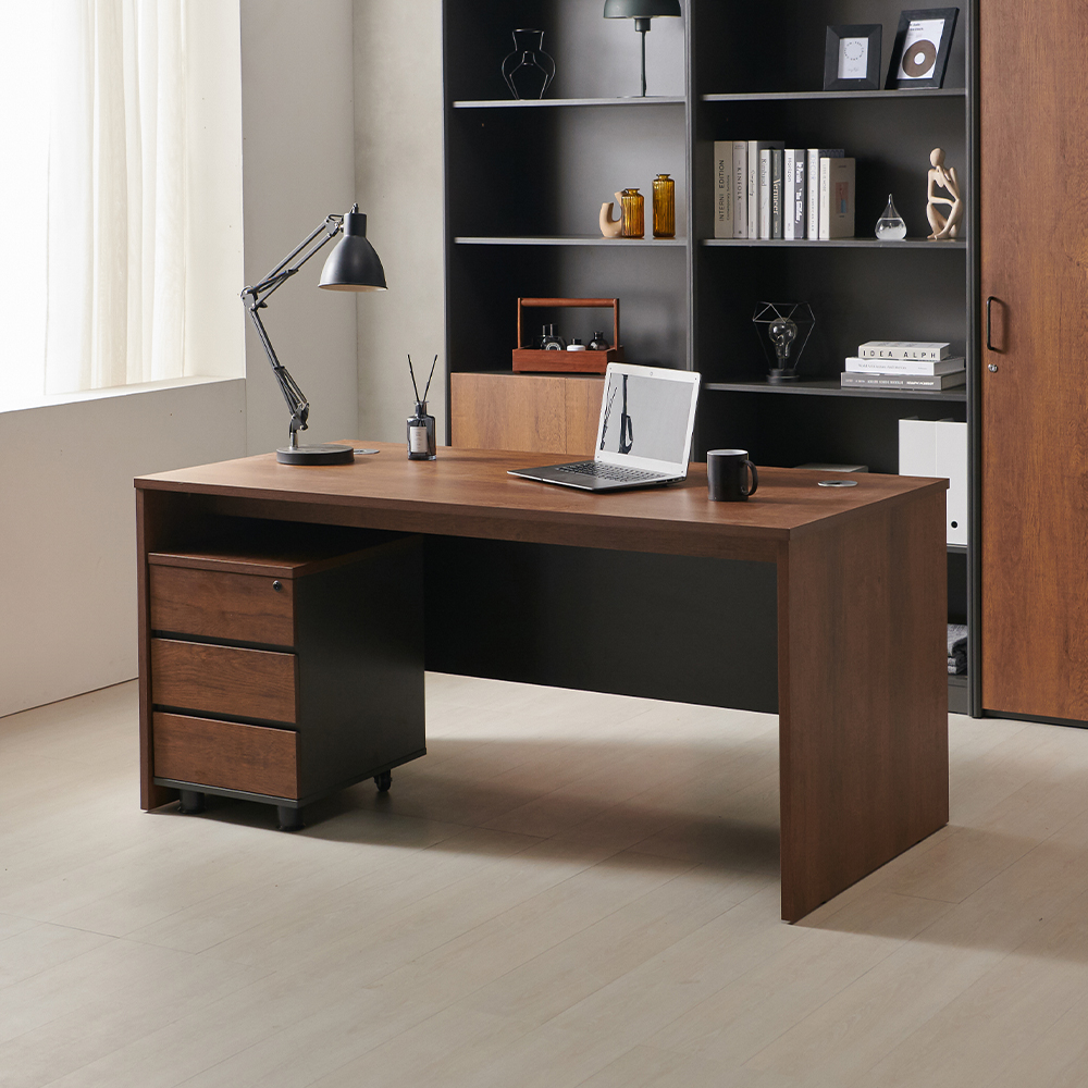 라이즈 사장님 CEO 사무실 책상 오피스 중역 사무용 1400mm, 월넛