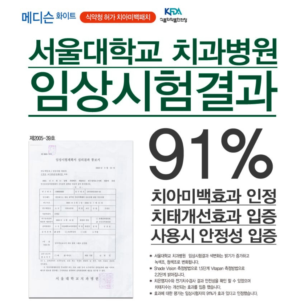 뉴 메디슨 화이트 셀프 치아미백 7일분 14패치 - 상세 이미지 3