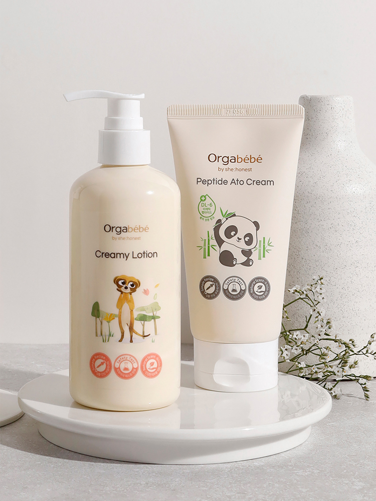 1+1 오가베베 아기 로션 크리미 베이비 시어버터 신생아 유아 고보습 300ml