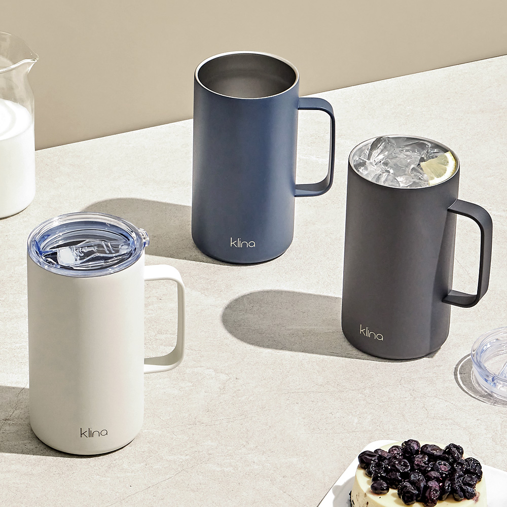 클리나 이지머그 보온보냉 스텐 손잡이 텀블러 710ml 제품 이미지