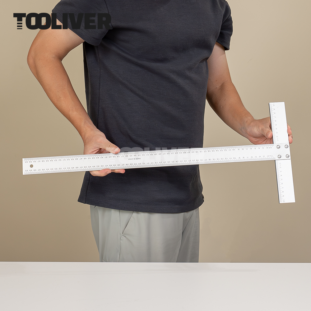 툴리버 티자 T자 알루미늄 타일 제도용 건축 설계 60cm 자 중 40mm 이미지 6