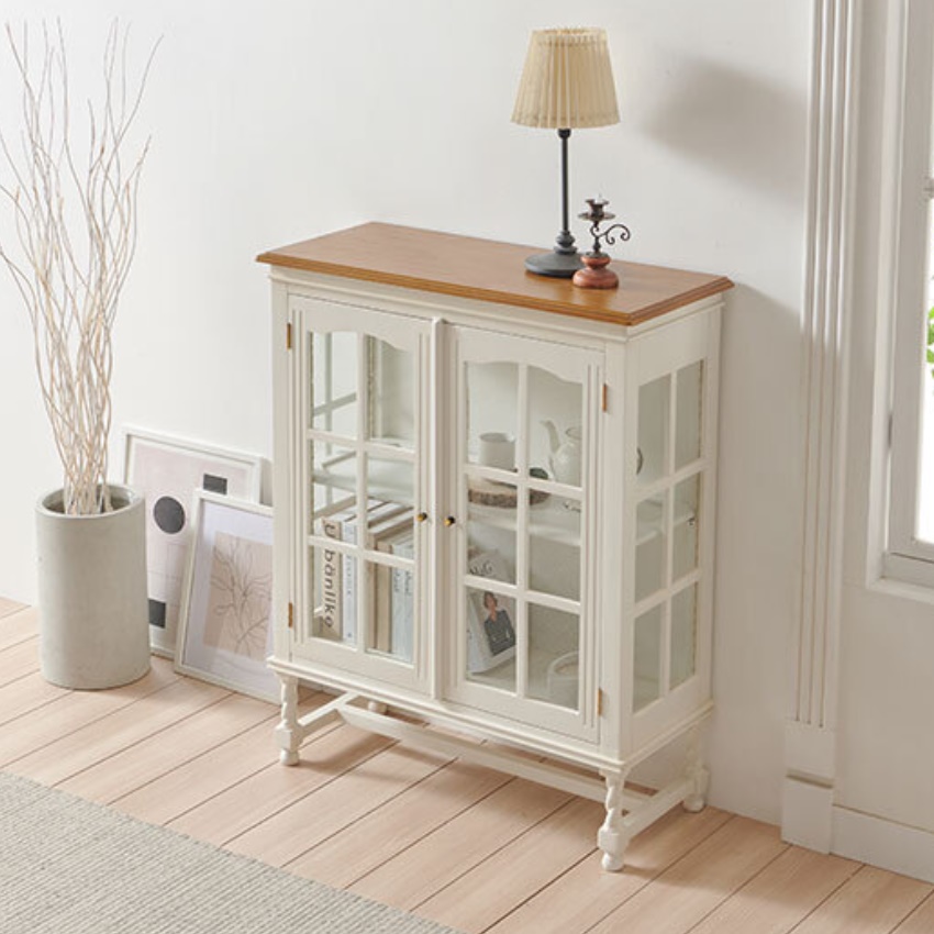 프로방스 장식장 클래식 엔틱 고급 모던 카페 장식장 거실진열장
