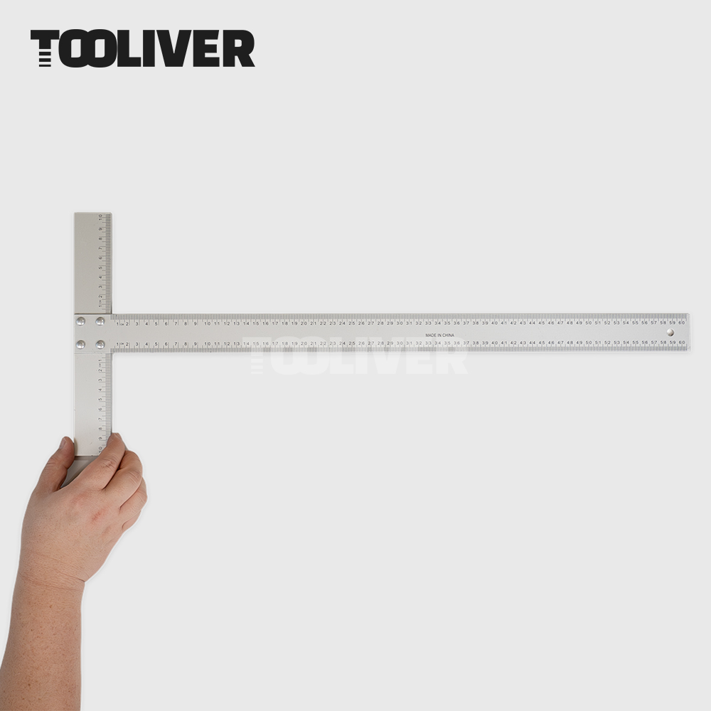 툴리버 티자 T자 알루미늄 타일 제도용 건축 설계 60cm 자 중 40mm - 상세 이미지 5
