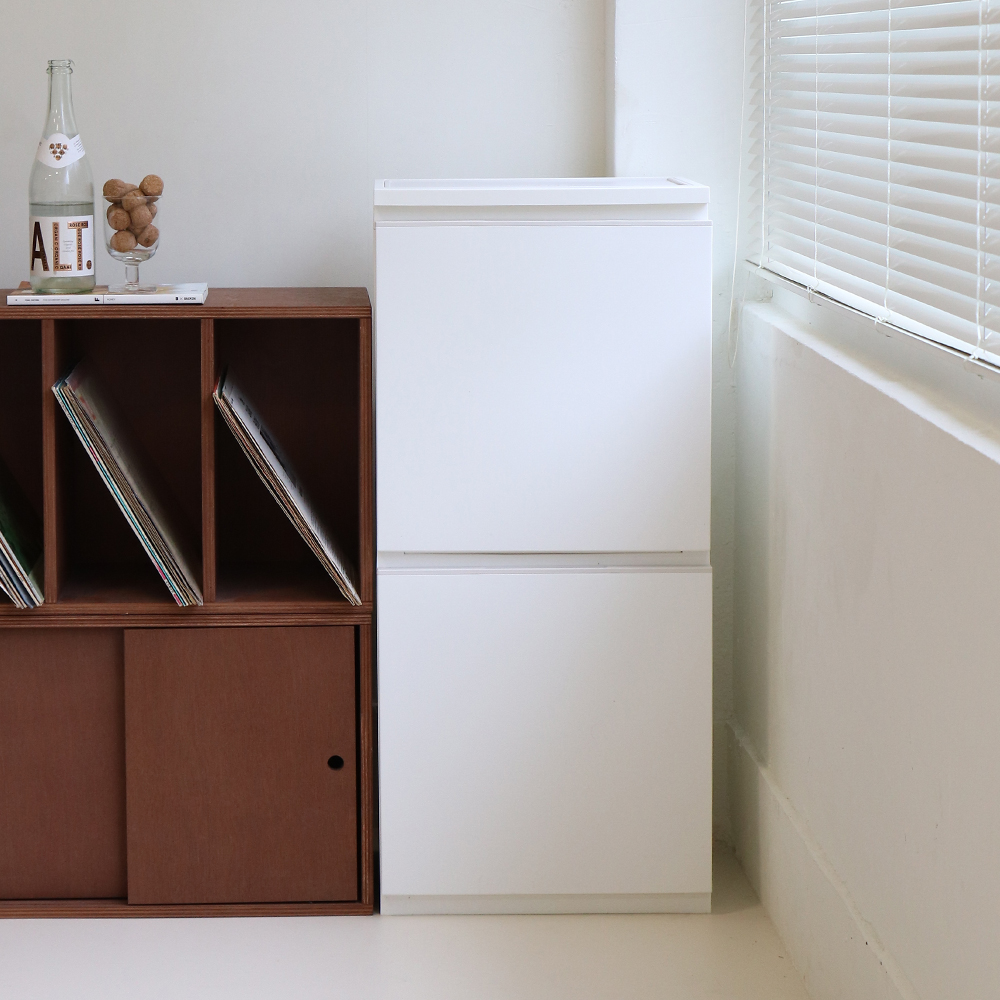 신규색상 올화이트 출시! 그란데 정리함/분리수거함 2단