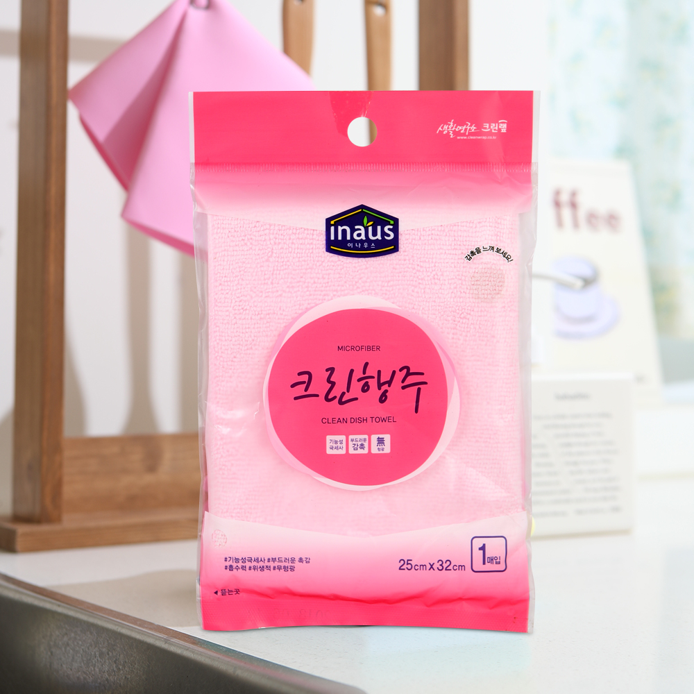 크린랲 이나우스 면 행주 1매 다용도 수건 주방행주 - 메인 이미지