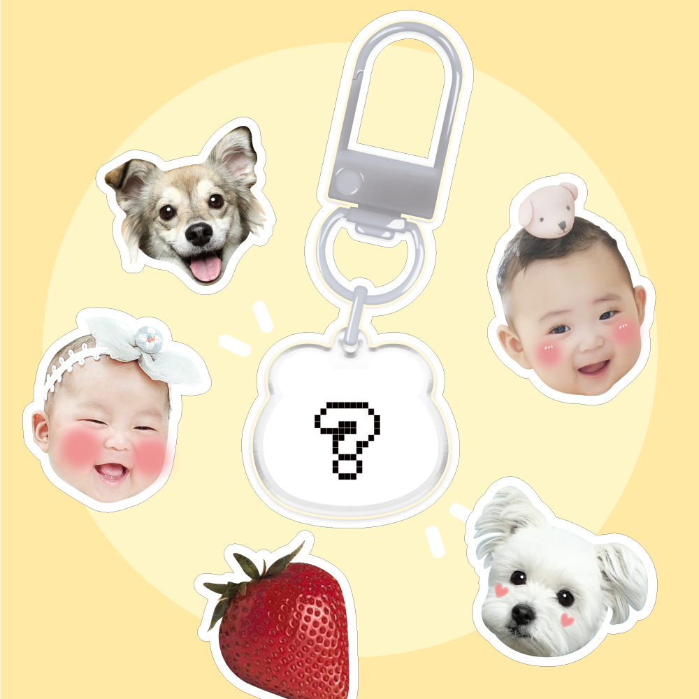 양면인쇄 아크릴 키링 주문 제작 사진 고양이 강아지 자유형 소량 대량 커스텀 - 상품 이미지