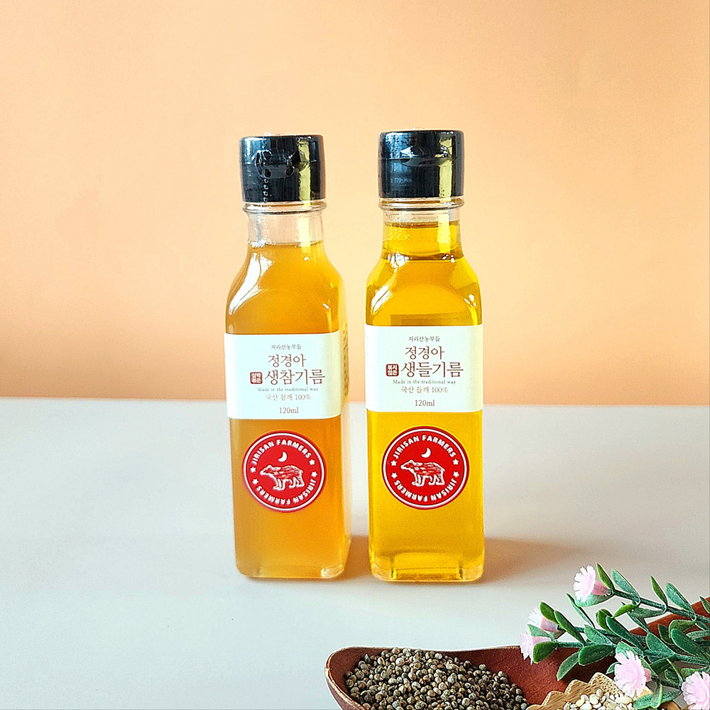참기름 들기름 120ml 2병 선물세트 - 상품 이미지