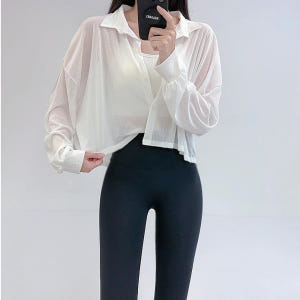 로라벨 폴링 박시 박스 루즈핏 셔츠 남방 크롭 블라우스 거즈 시스루 비치... 착용 후기 | 사이즈/핏 총정리 - 상품 이미지 1