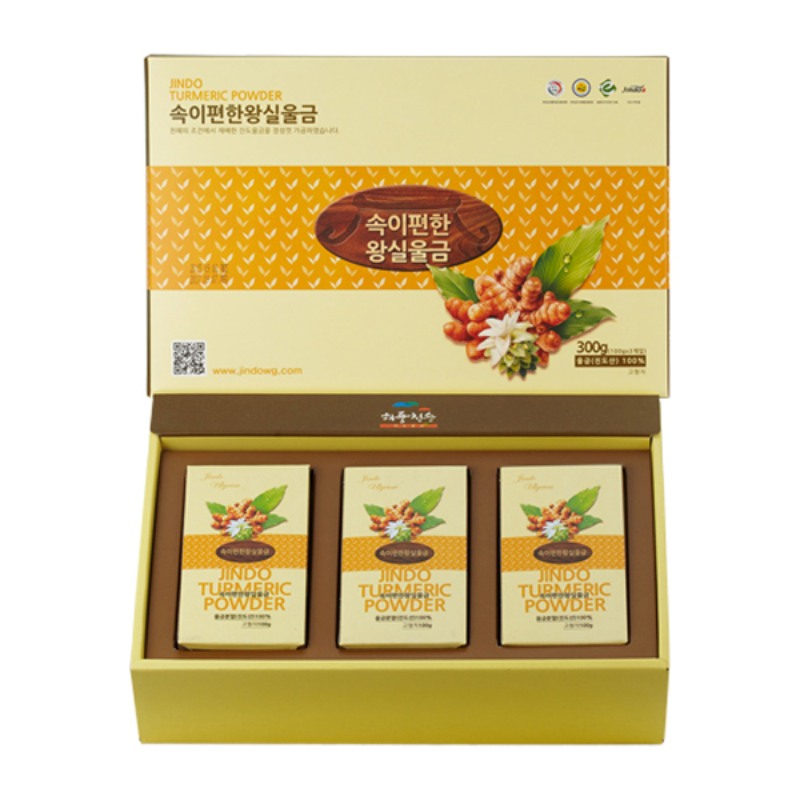 속편한 진도 울금 가루 분말 설 추석 선물세트 100g x 3ea : YOURISE