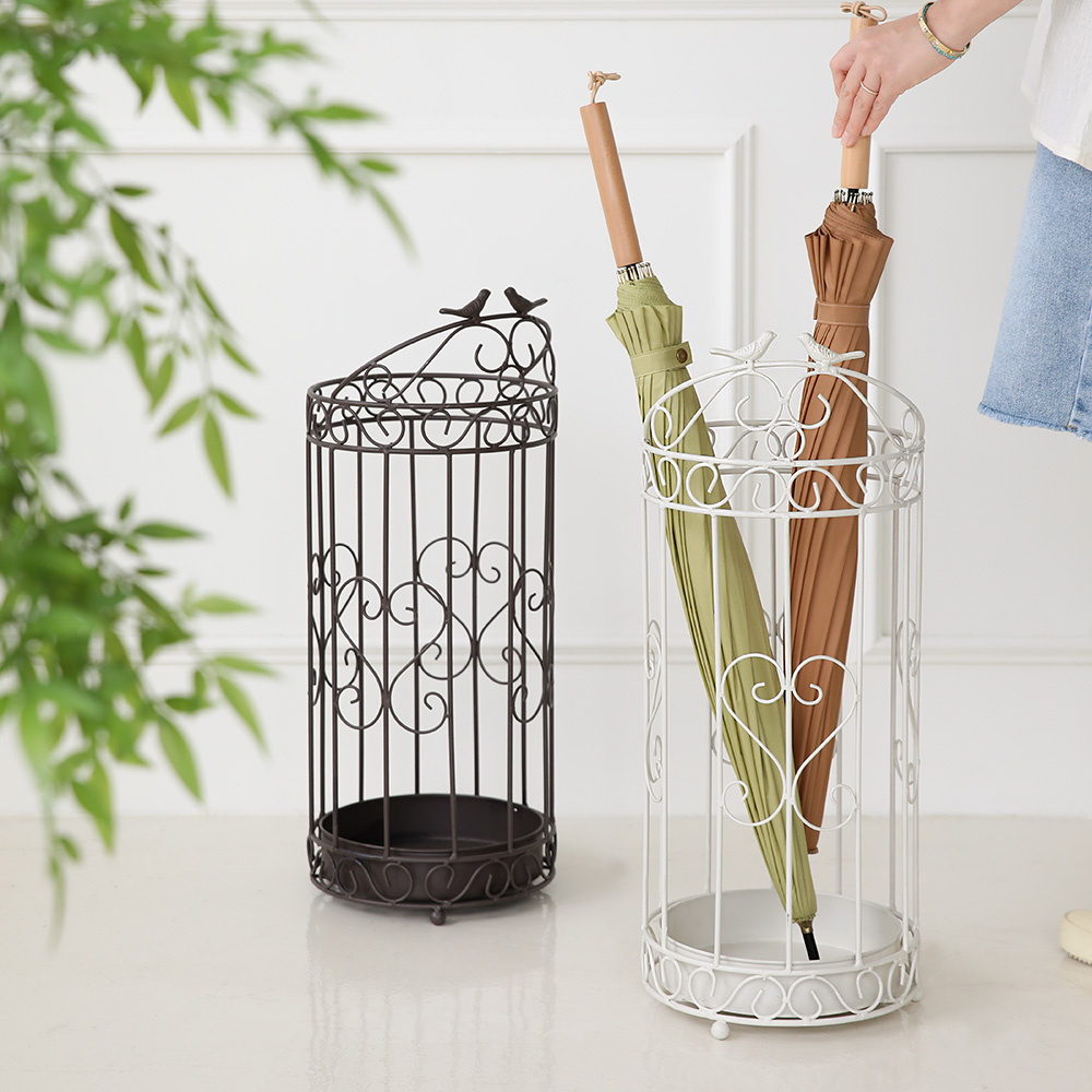 카페 버드 데코 철제 예쁜 엔틱 우산 꽂이 인테리어 업소용 정리함