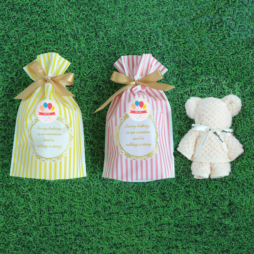 니즈엘 고리 수건 곰 타올(소) 30x30 어린이집 생일 답례품 심플리본끈 엘로우(중) - 상세 이미지 2