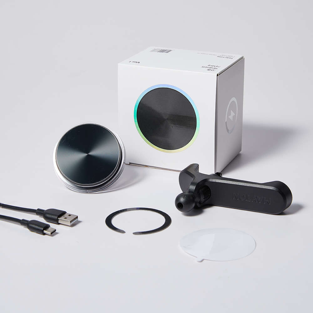 메이튼 맥세이프 차량용 핸드폰 거치대 고속 무선 충전 아이폰 자석 고충 i