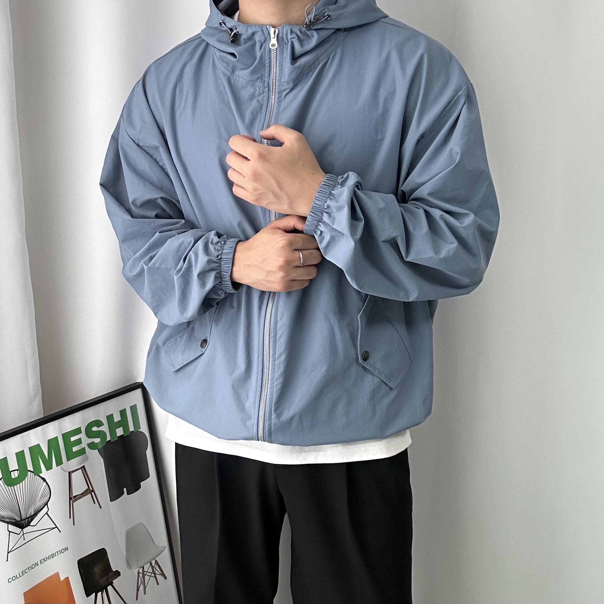 남자숏야상 오버핏바람막이 이미지 3