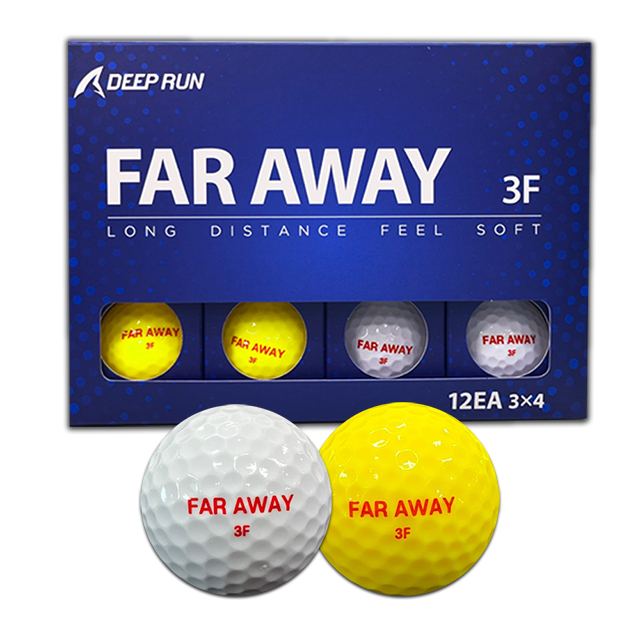 딥런 FAR AWAY 팔어웨이 SOFT 골프공 12구 화이트 엘로우 - 상세 이미지 2