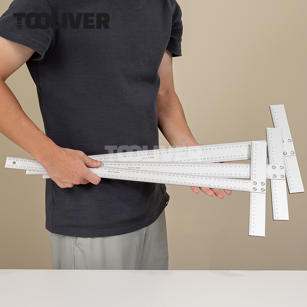 툴리버 티자 T자 알루미늄 타일 제도용 건축 설계 60cm 자 소형 30mm - 상세 이미지 5