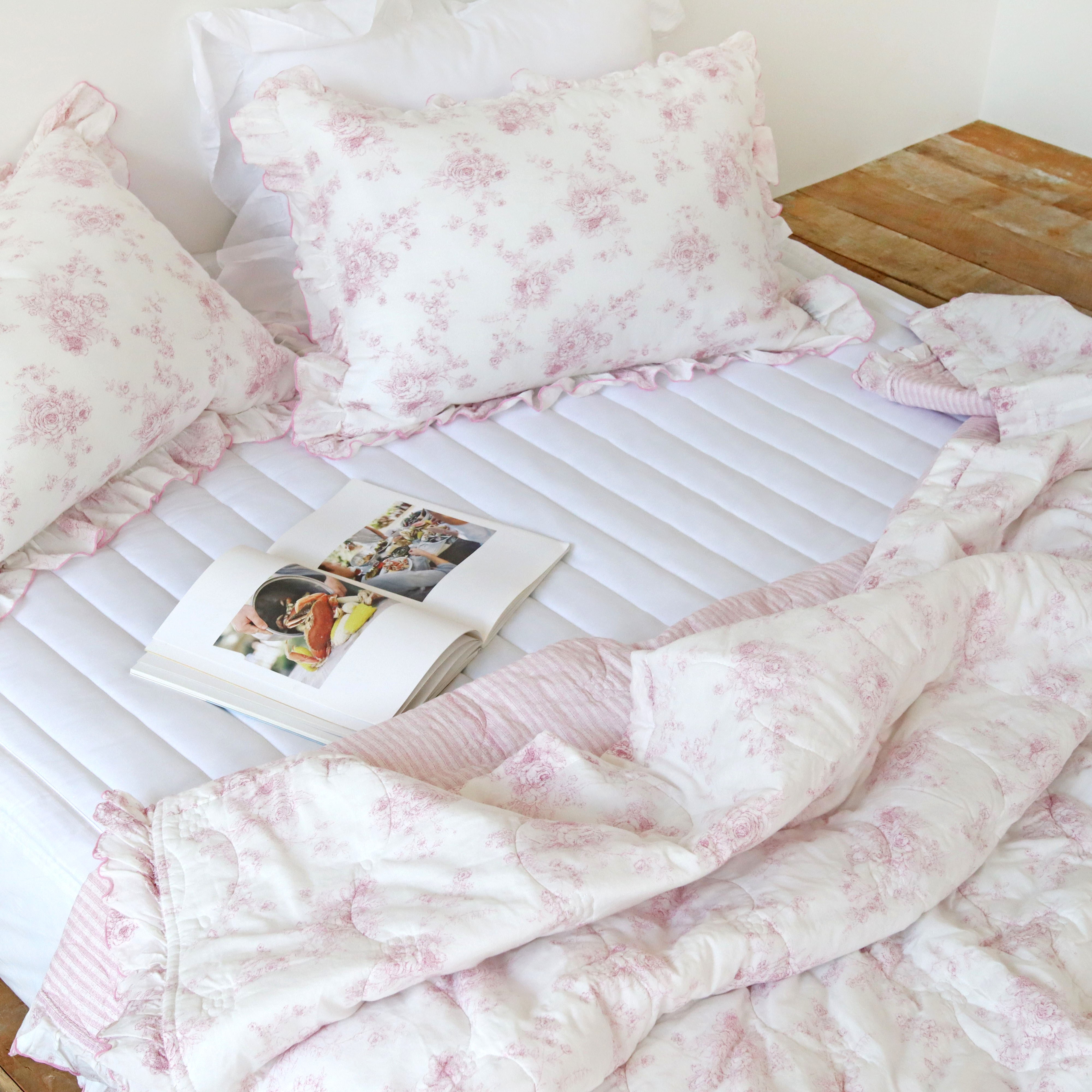 마리 여름 간절기 부드러운 워싱 60수 순면 꽃무늬 차렵이불 세트 SS