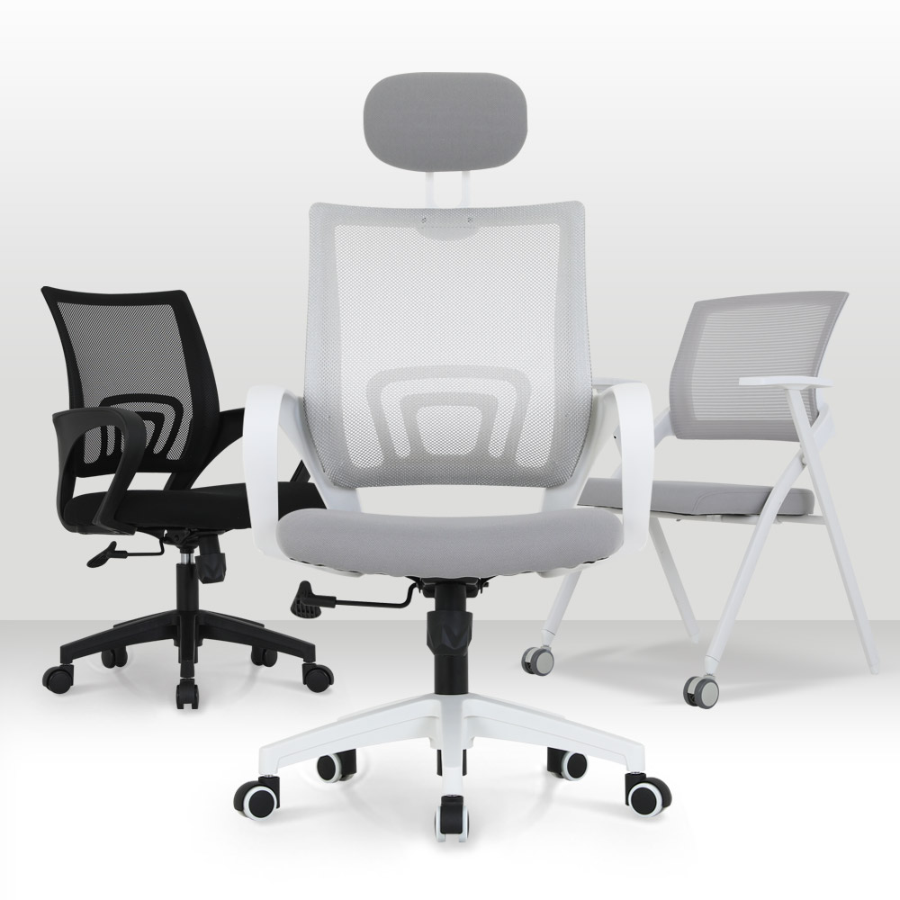 린백토리 베이직 헤드 없는 블랙 사무실 학생 공부 컴퓨터 회의실 책상 허리 편한 메쉬 의자